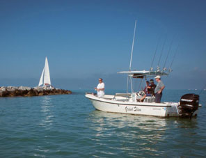 Capt. Will Geraghty and guests fishing aboard the Grand Slam.