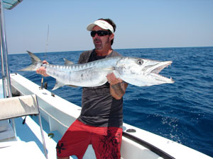 Monster barracuda caught off the coast of Naples.