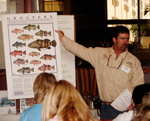 Here's Capt. Will doing a seminar on grouper fishing.