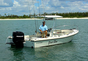 The Grand Slam, a spacious 25-Foot Custom Built Privateer Renegade center console boat.